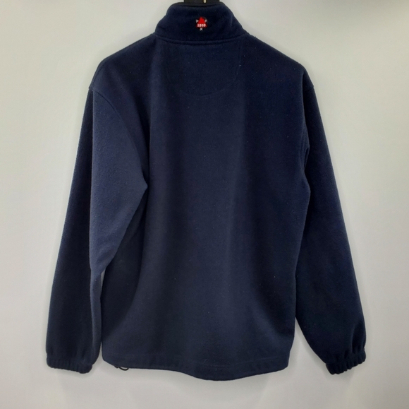 Vintage Izod Fleece Dad Jacket Quarter Zip Blue Pullover - Picture 5 of 8